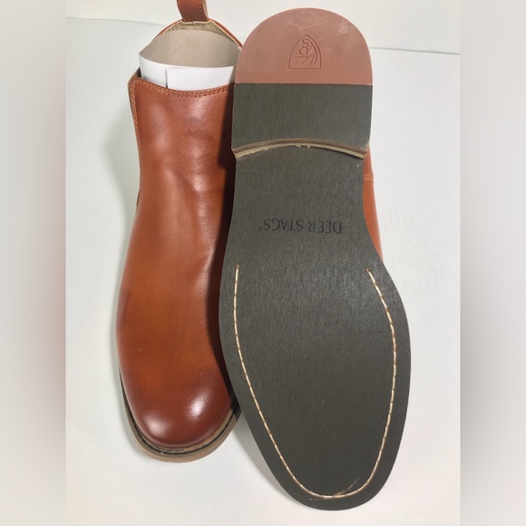 Deer Stags NIB Brown Luggage Tribeca Chelsea Ankle Boots - Men's 10 1/2 M - Picture 10 of 15